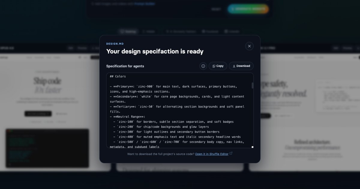design.md export preview